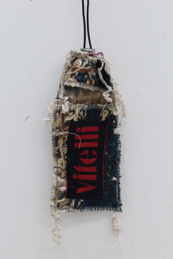 Vitelli patchwork pouch SS22_RVIT06_ML blue melange and sand